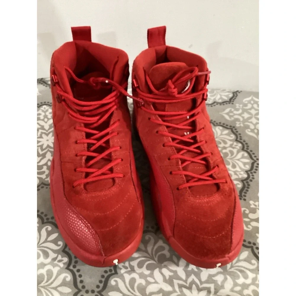 SAMPLE Men's Nike Air Jordan 12 Retro Gym Red Suede Size 8 RARE No Box